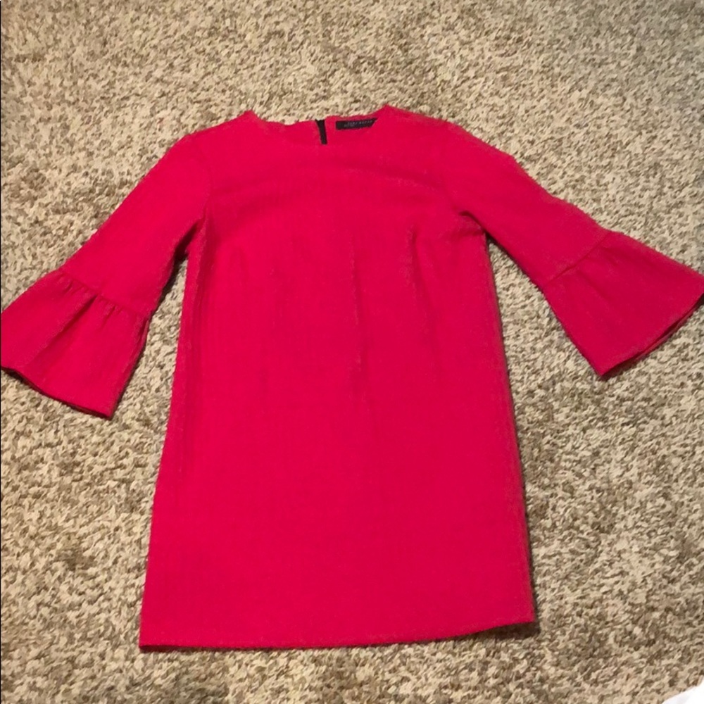 Zara magenta bell sleeve dress